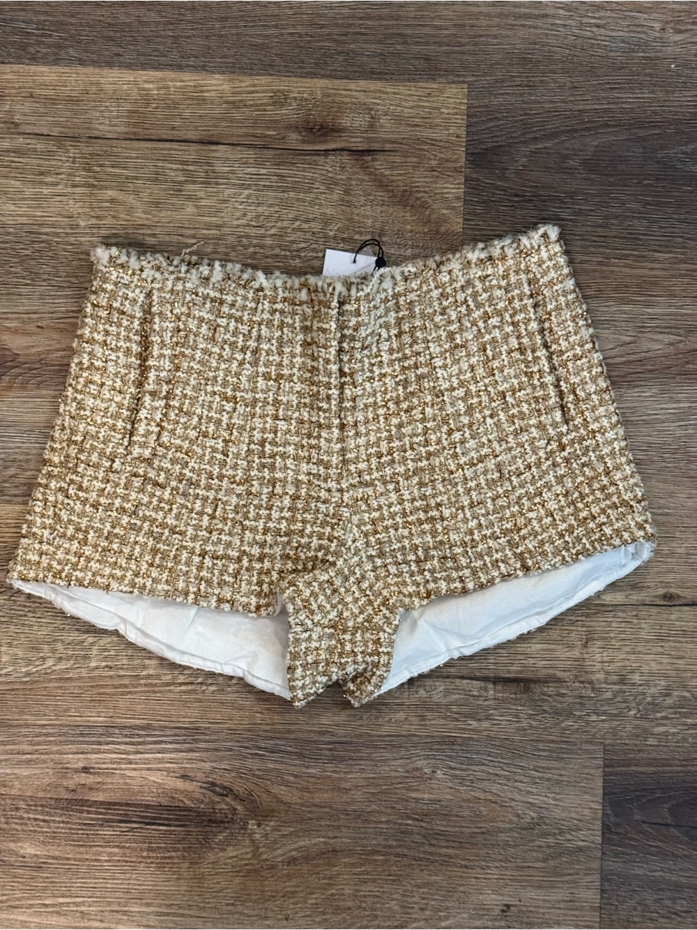IRO Women’s Caroline Tweed Shorts - Gold Cream - Size 42